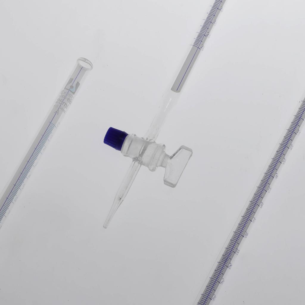 兰酸/蓝白线酸式滴定管；蚀刻线;玻璃活塞；