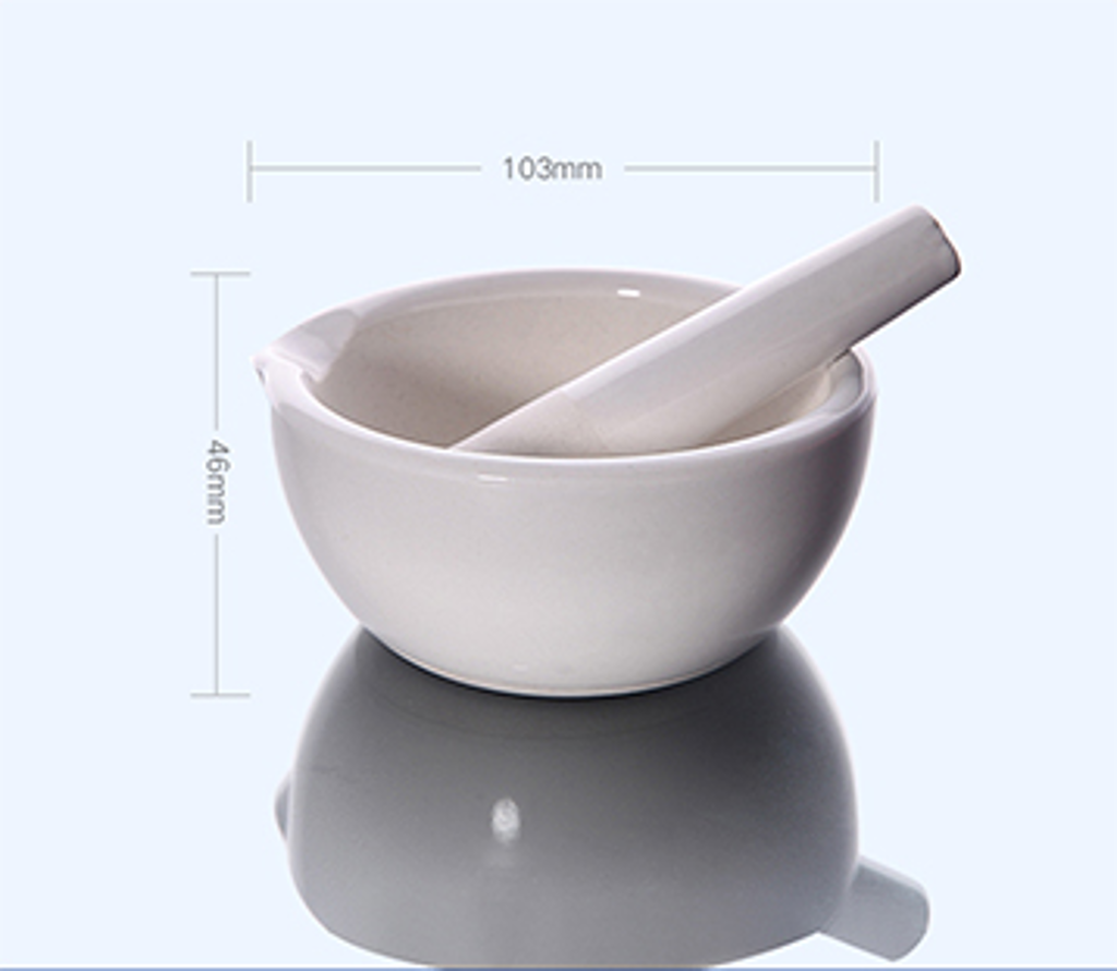 (LH)瓷研钵 100mm;附磨棒；70套/箱